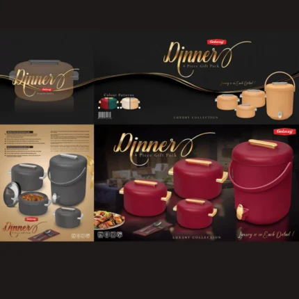 Dinner 4-Piece Gift Pack (Includes 3 Hot Pots + 1 Cooler)