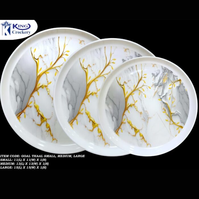 Printed Melamine Goal Thaal in 3 Sizes