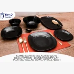 Black Double Glazed Melamine Loose Dining Items Range