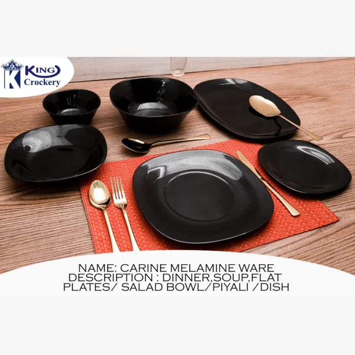 Black Double Glazed Melamine Loose Dining Items Range