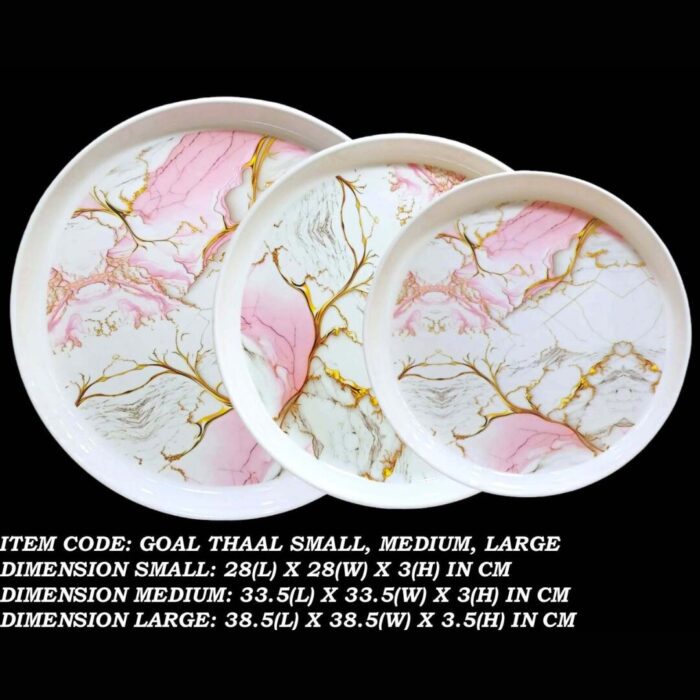 Printed Melamine Goal Thaal in 3 Sizes