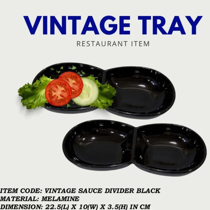 Melamine Black Color Divider For Serving