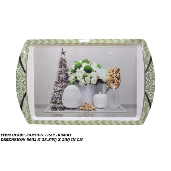 Printed Melamine Large Size Tray (1 Piece)