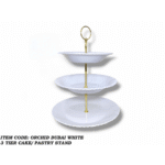 Melamine White Color 3 Tier Cake and Pastry Stand