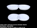 Melamine White Color Sauce Divider 22.5 cm For Serving