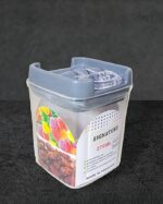 Signature Acrylic Jar 270 ml for Multi-Purpose Storage With Plastic Lid in Grey Color