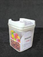 Signature Acrylic Jar 270 ml for Multi-Purpose Storage With Plastic Lid in Beige Color