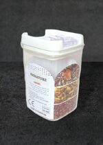 Signature Acrylic Jar 400 ml for Multi-Purpose Storage With Plastic Lid in Beige Color