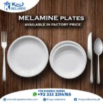 Melamine White Color Double Glazed Plates For Dining