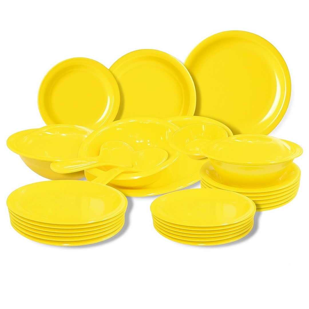 Yellow Double Glazed Melamine Loose Range of Dining Items