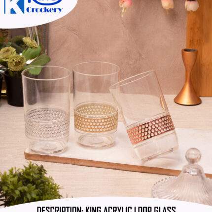 Acrylic Golden, Copper and Silver Glasses For Drinking