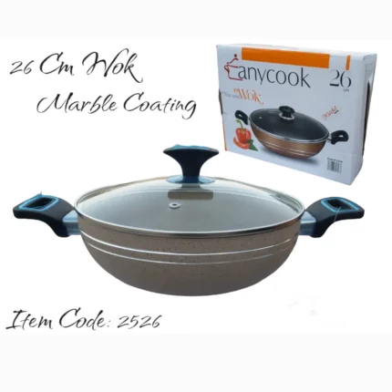 Any Cook 26 cm Marble Coated Wok With Lid