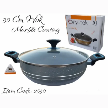 Any Cook 30 cm Marble Coated Wok With Lid
