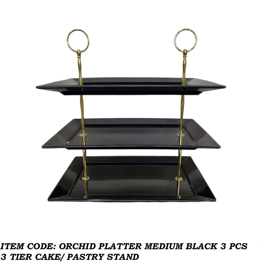 3-Tier Double Stand Platter for Cake and Pastry Stand