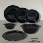 Black Color Melamine Double Glazed Loose Dinner Range