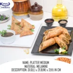 melamine medium size platter in black color