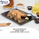 Black Color Melamine Platter For Serving