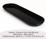 melamine serving platter in black color