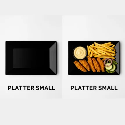 black color small size serving platter