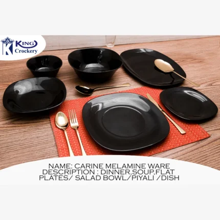 Black Double Glazed Melamine Loose Dining Items Range