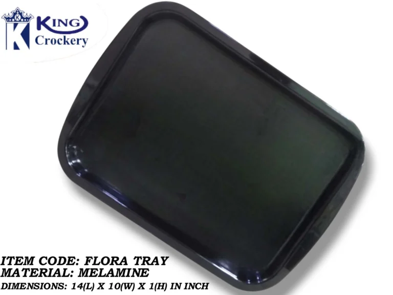 black melamine serving tray