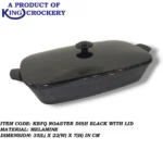 black roaster with lid