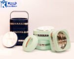 Camel Hotpot in 3 Layer in Pink, Grey and Green Color For Food Storage