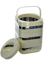 Camel Hotpot in 3 Layer in Cream Color For Food Storage