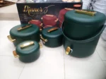 Dinner 4-Piece Gift Pack which Includes 3 Hot Pots + 1 Cooler in Green Color