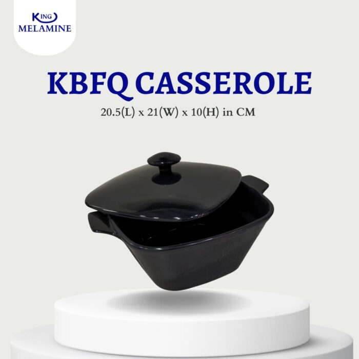 Melamine Black Color 20.5 Donga With Cover For Serving
