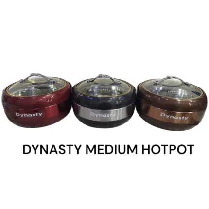 Dynasty Medium Hotpot in Red, Brown and Grey Color For Food Storage