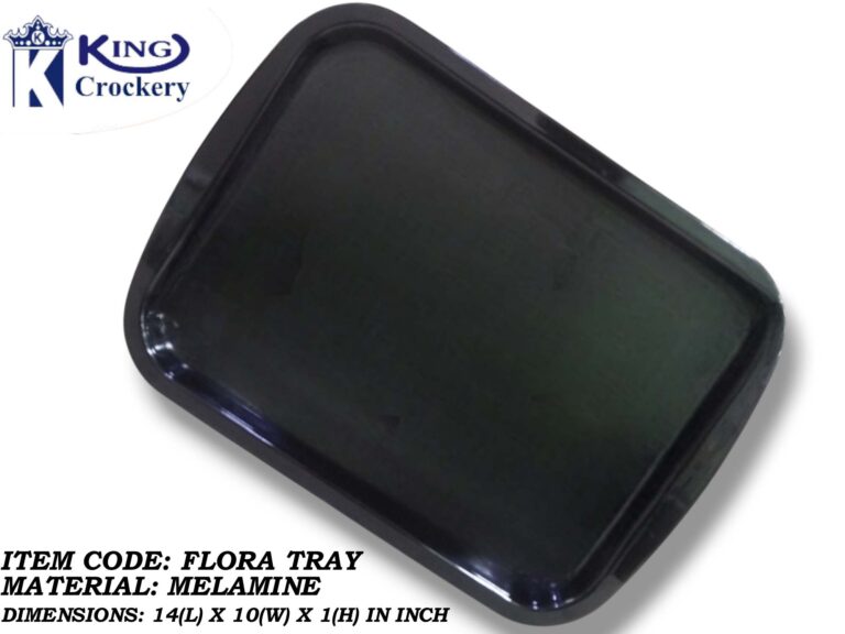 Melamine Black Color 14 inch Tray For Serving