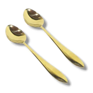 2 Pieces Stainless Steel Golden Curry Serving Spoon in Oval Shape