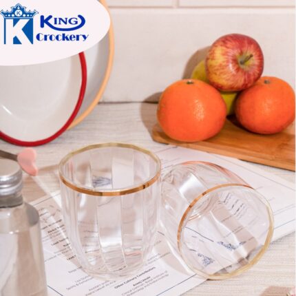 Golden Lined Acrylic Glass