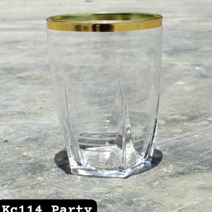 Golden-Lined Acrylic Glass For Drinking