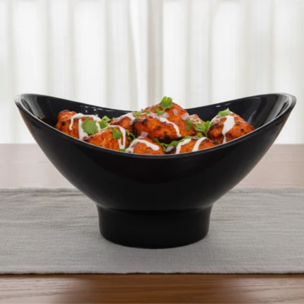 melamine big black color bowl for serving