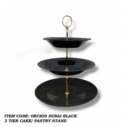 Melamine Black Color 3 Tier Cake and Pastry Stand