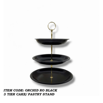 Melamine Black Color 3 Tier Cake and Pastry Stand