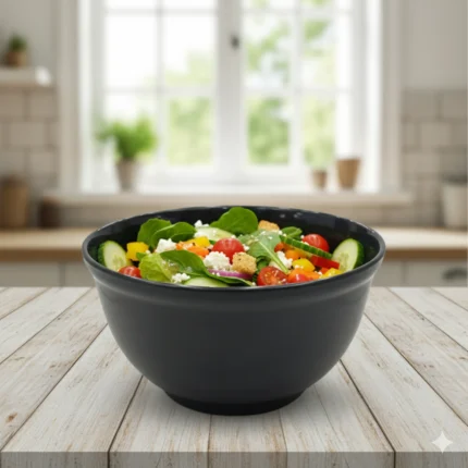 melamine black color 6.5 inch bowl for serving