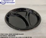 melamine black color divider for serving