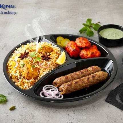 melamine black color divider for serving