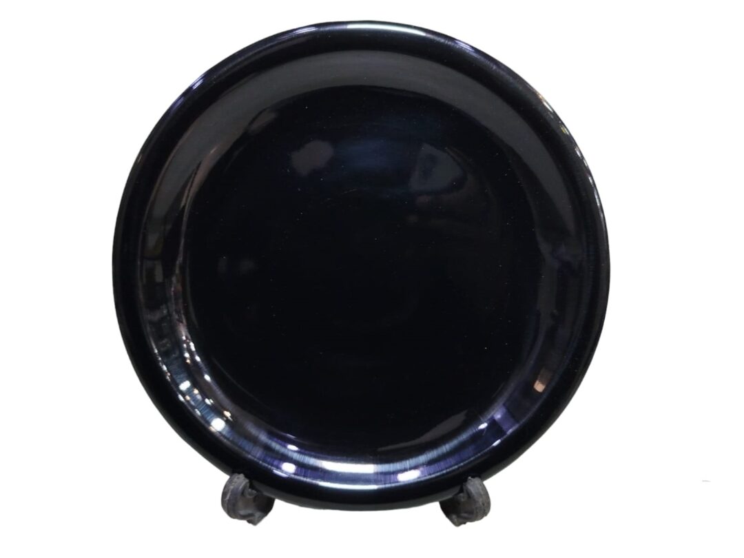 Melamine Black Color Double Glazed 10 inch Rice Plate For Serving