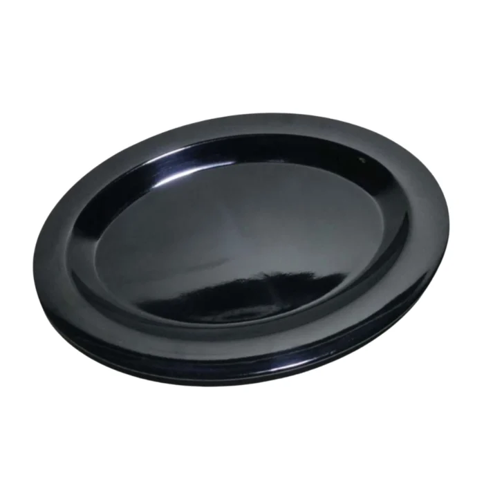 Melamine Black Color Double Glazed 14.5 inch Dish For Serving