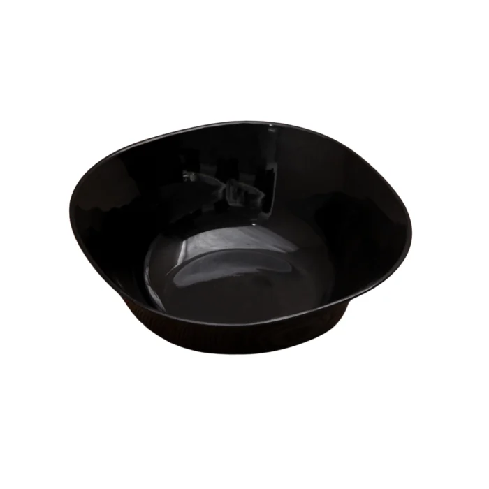 Melamine Black Color Double Glazed Bowl 8 inch For Serving