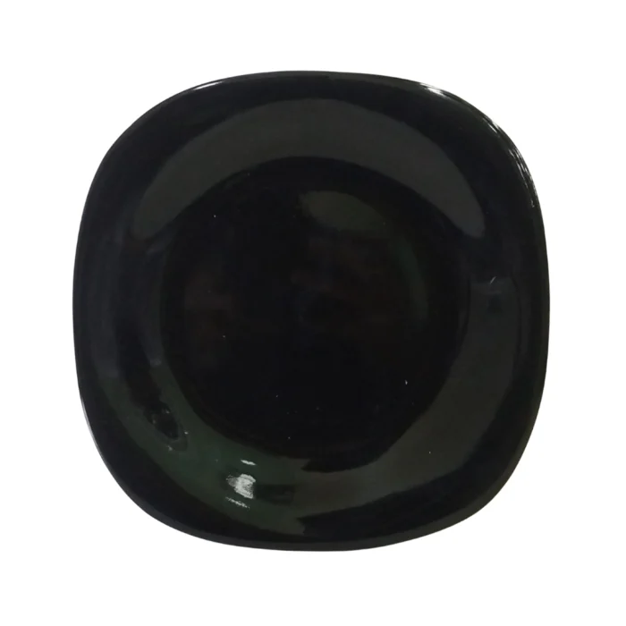 Melamine Black Color Double Glazed Deep Plate 8.5 inch For Dining