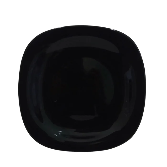 Melamine Black Color Double Glazed Dinner Plate 10 inch For Dining