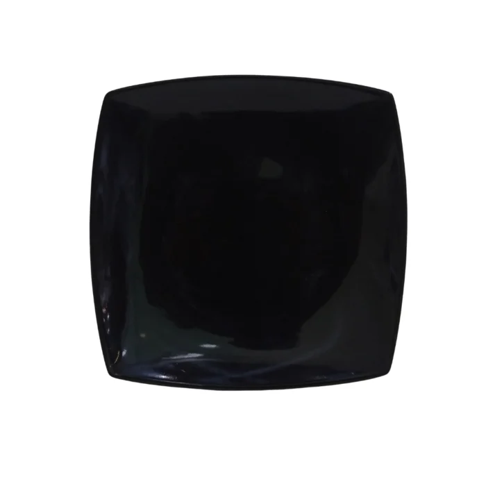 Melamine Black Color Double Glazed Dinner Plate 10 inch For Dining
