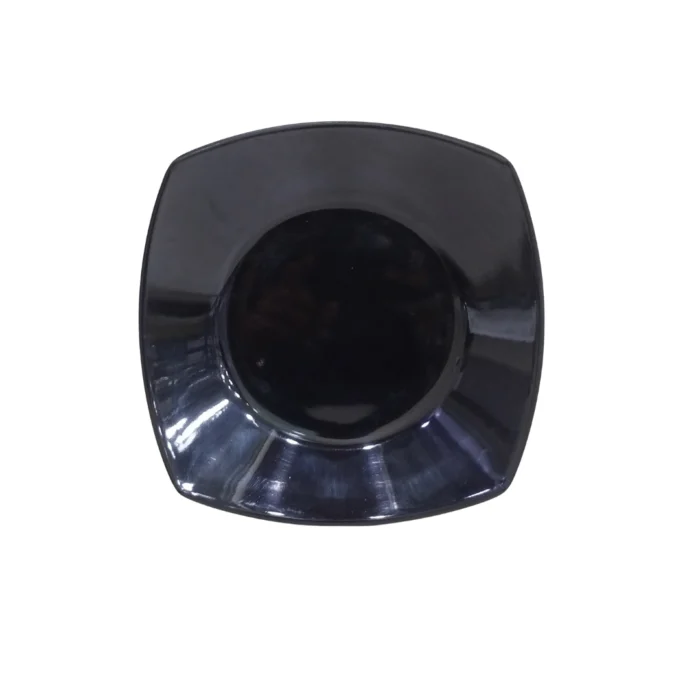 Melamine Black Color Double Glazed Quarter Plate 7.5 inch For Dining
