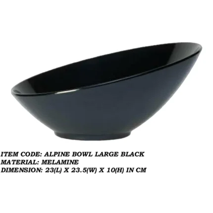 Melamine Black Color Large Bowl For Serving