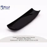 Melamine Black Color Large Dish For Serving